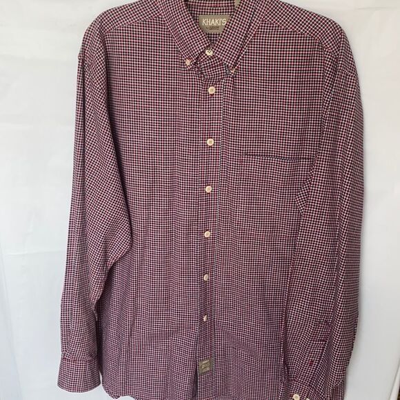 Khaki's by Arrow Oxford checkered shirt size Lg - Picture 1 of 9